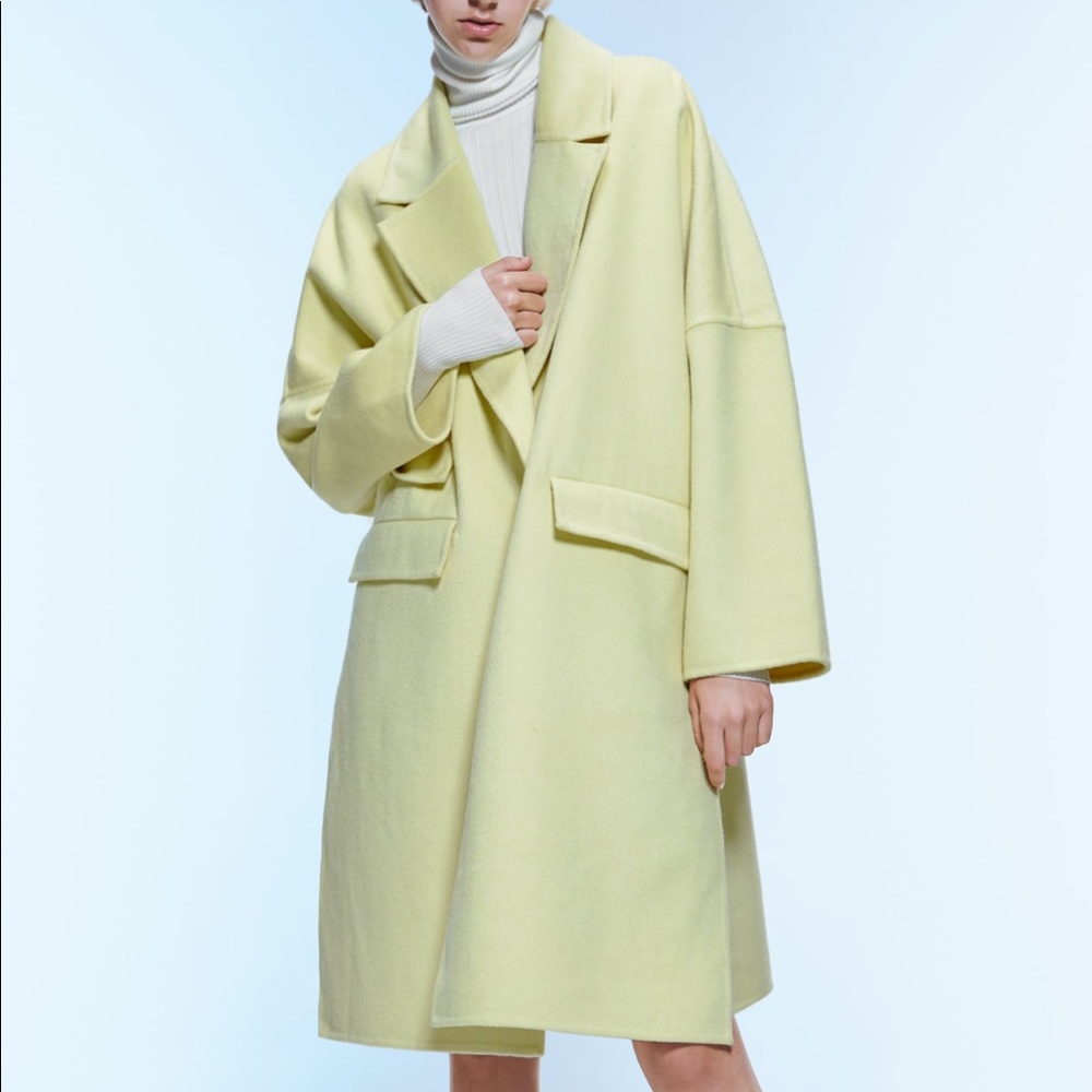 Zara Oversized Yellow Coat